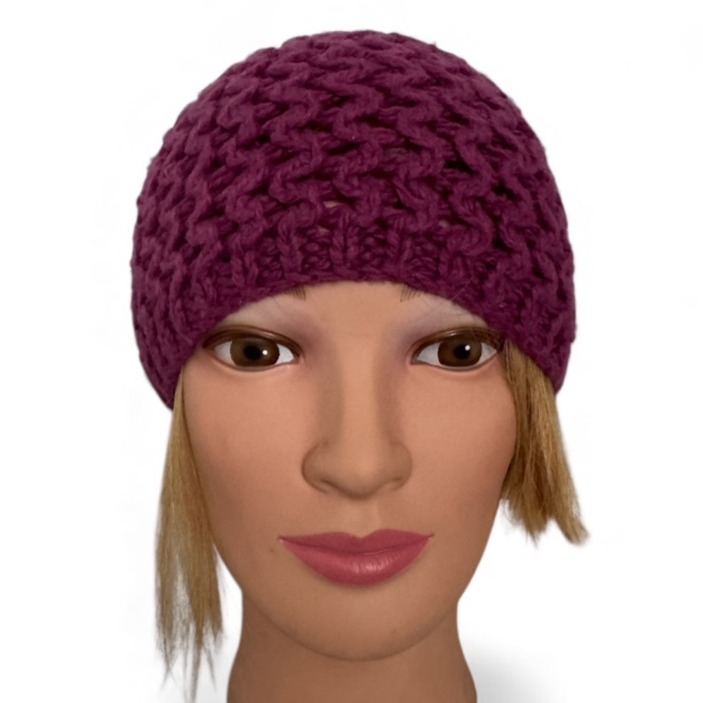 Aerie Purple Wool Knit Beanie- Size OS